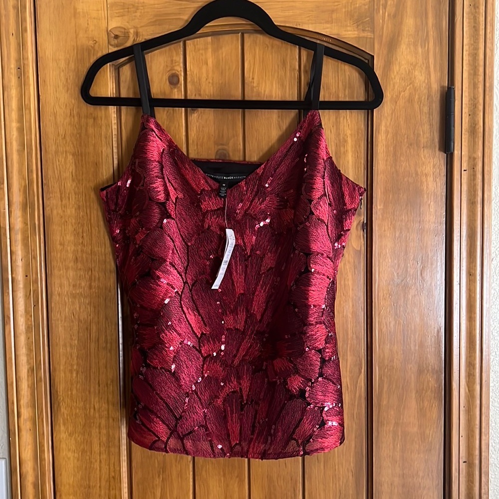 White House, Black market sequined top